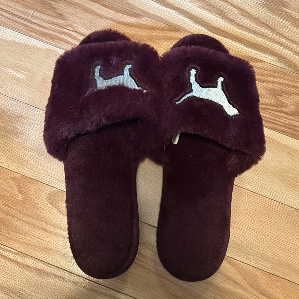 PINK Victoria Secret Slippers. Size Large, Purple (wine color)